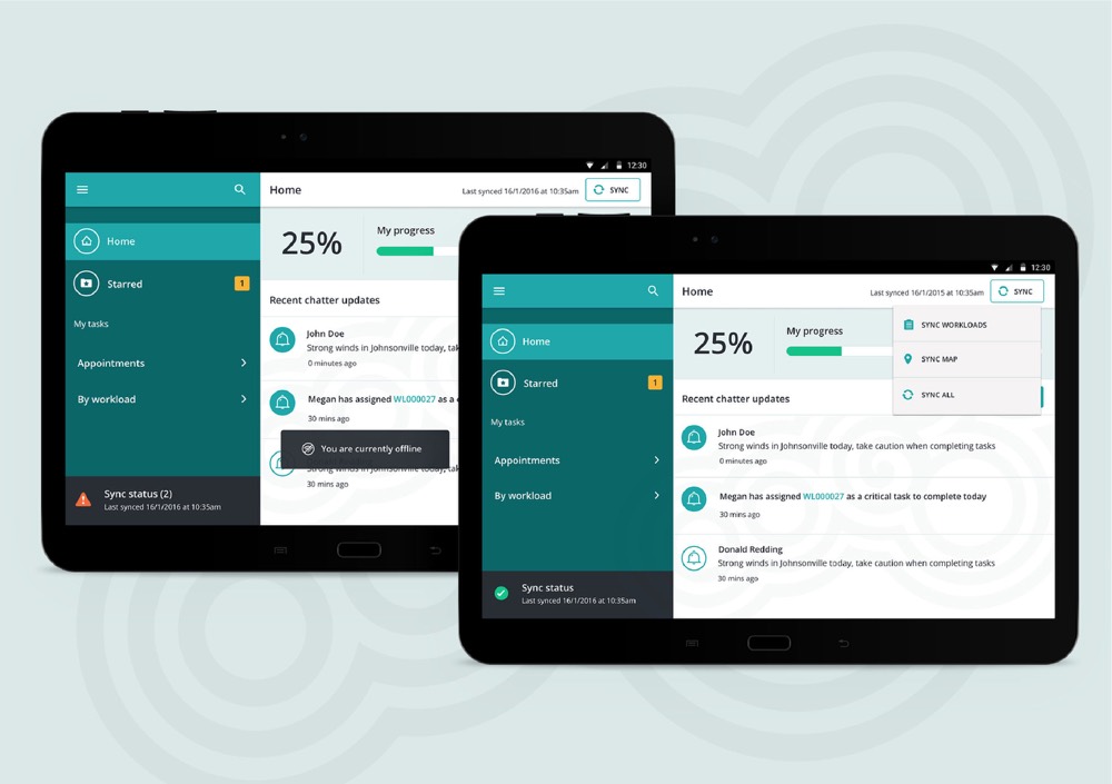 Census app screens