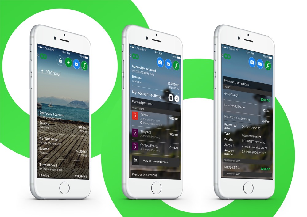 Co-operative Bank app screens