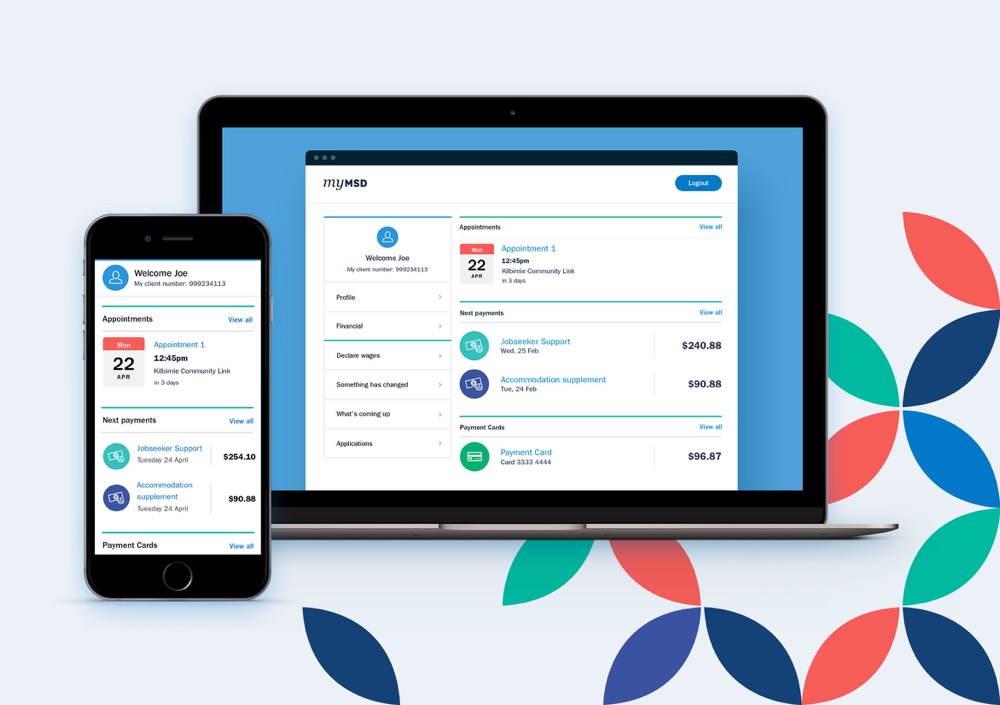myMSD dashboard on desktop and phone